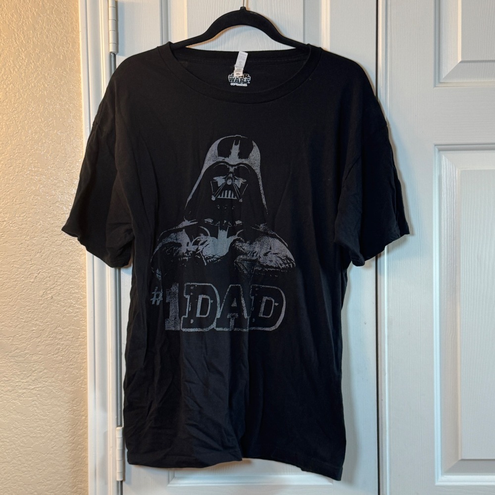 Star Wars Black Darth Vader #1 Dad Shirt, mens sz XL Lucas Films Zuni Sportswear